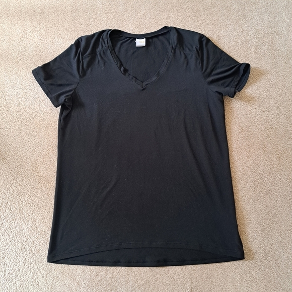 Lole Black V-neck Performance Tee Small Women's Short Sleeved Active T-shirt - Picture 10 of 10